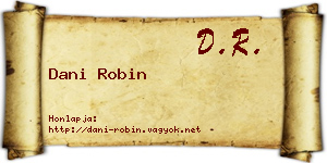 Dani Robin névjegykártya